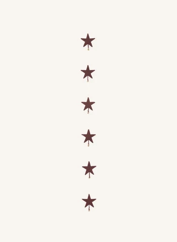 Muskhane - "Shooting Stars" Felt Garland | Mahogany
