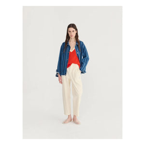 Bobo Choses - Blue Denim Striped Organic Cotton Jacket