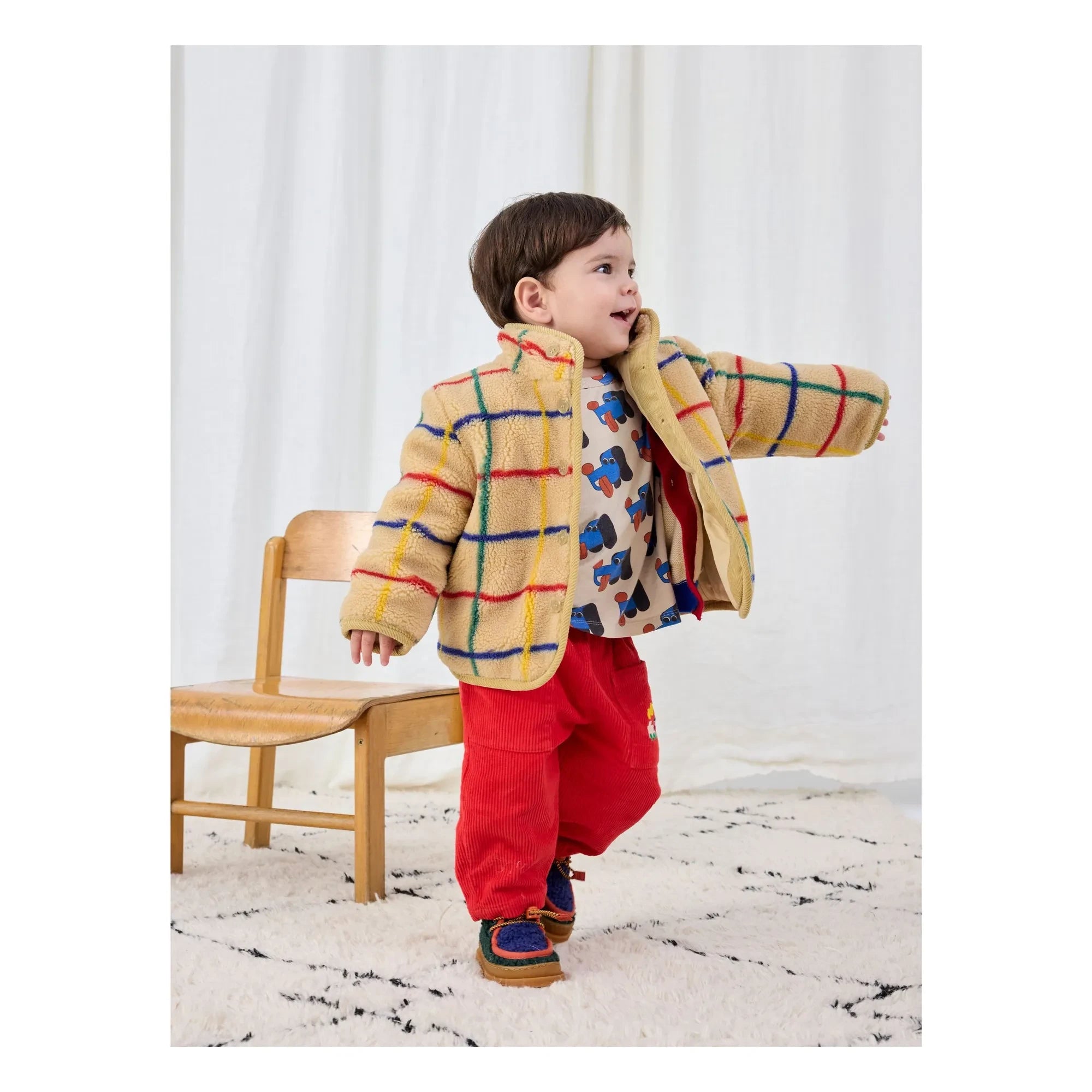 Bobo Choses - Recycled Fiber Sherpa Jacket for Babies | Beige