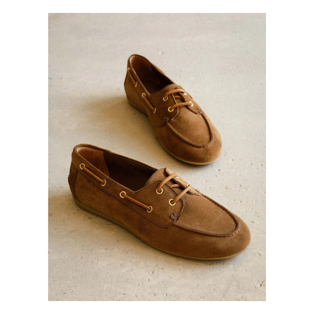 Bobbies - Betsy Suede Boat Shoes | Camel