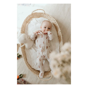 Petit Lem - Organic Cotton and Modal Pajamas, Bunny Paws | Beige
