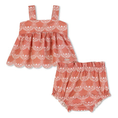 Chloé - Organic Cotton Top and Bloomer Set | Peach