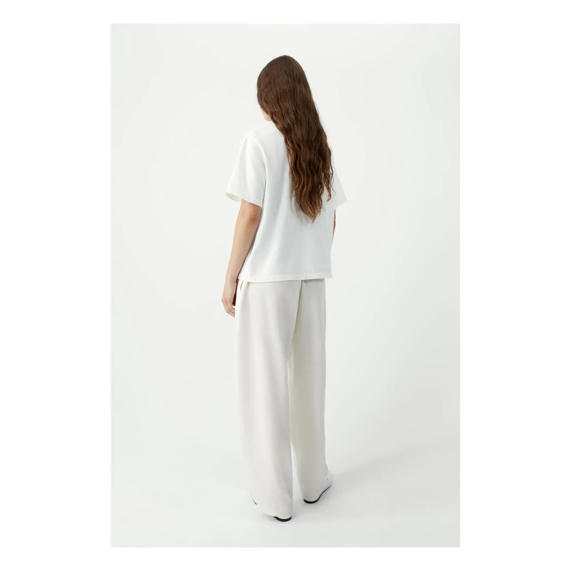 Cordera - Organic Cotton Embroidered T-Shirt | White