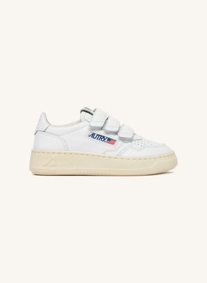 Autry - Kidstripes Low Leather Sneakers | White