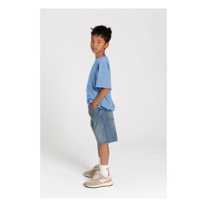 Smallable Kid - Nils Organic Cotton T-shirt | Grey Blue