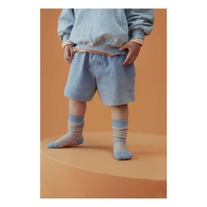 Gray Label - Striped Organic Cotton Socks | Apricot