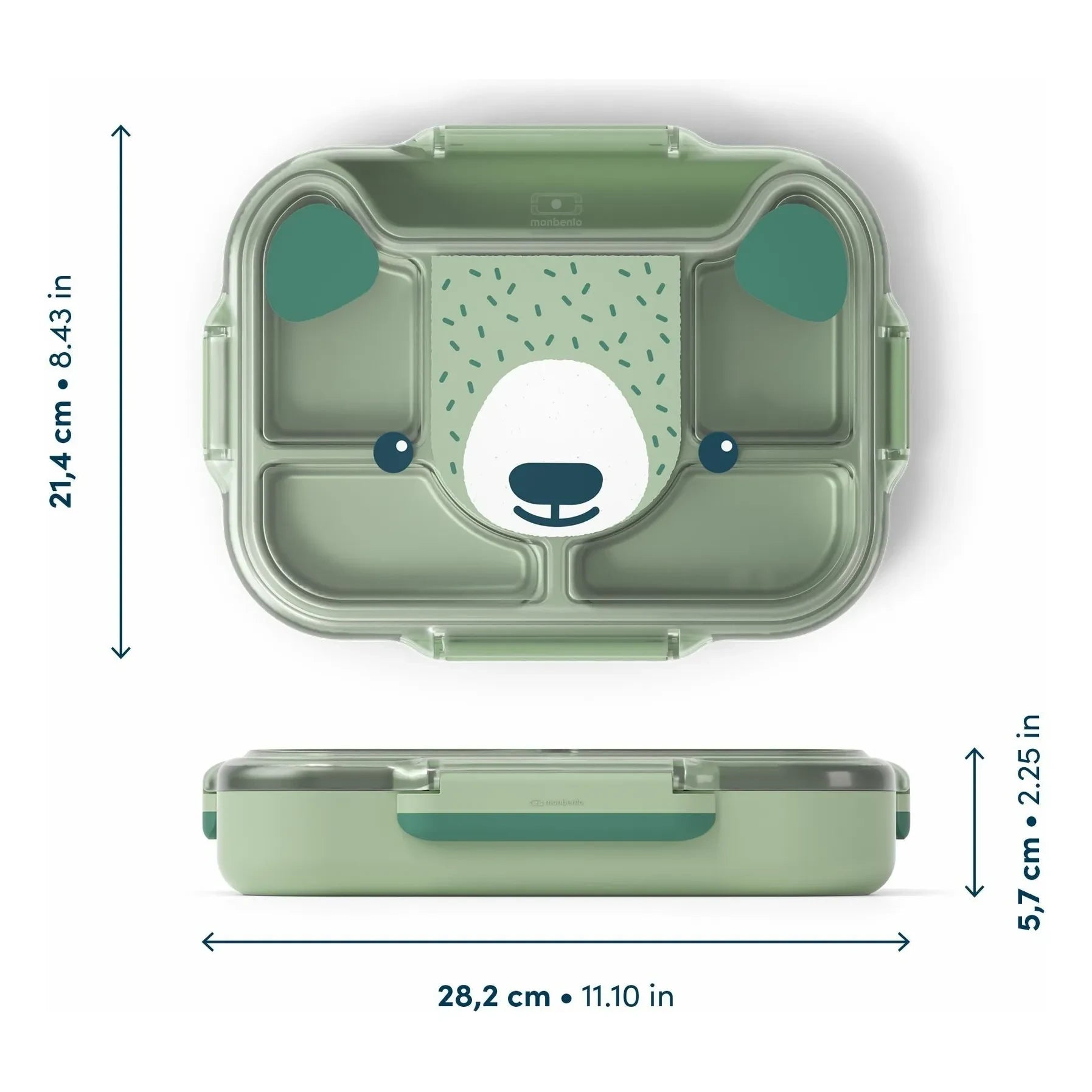 Monbento - MB Wonder Bear Snack Box | Green