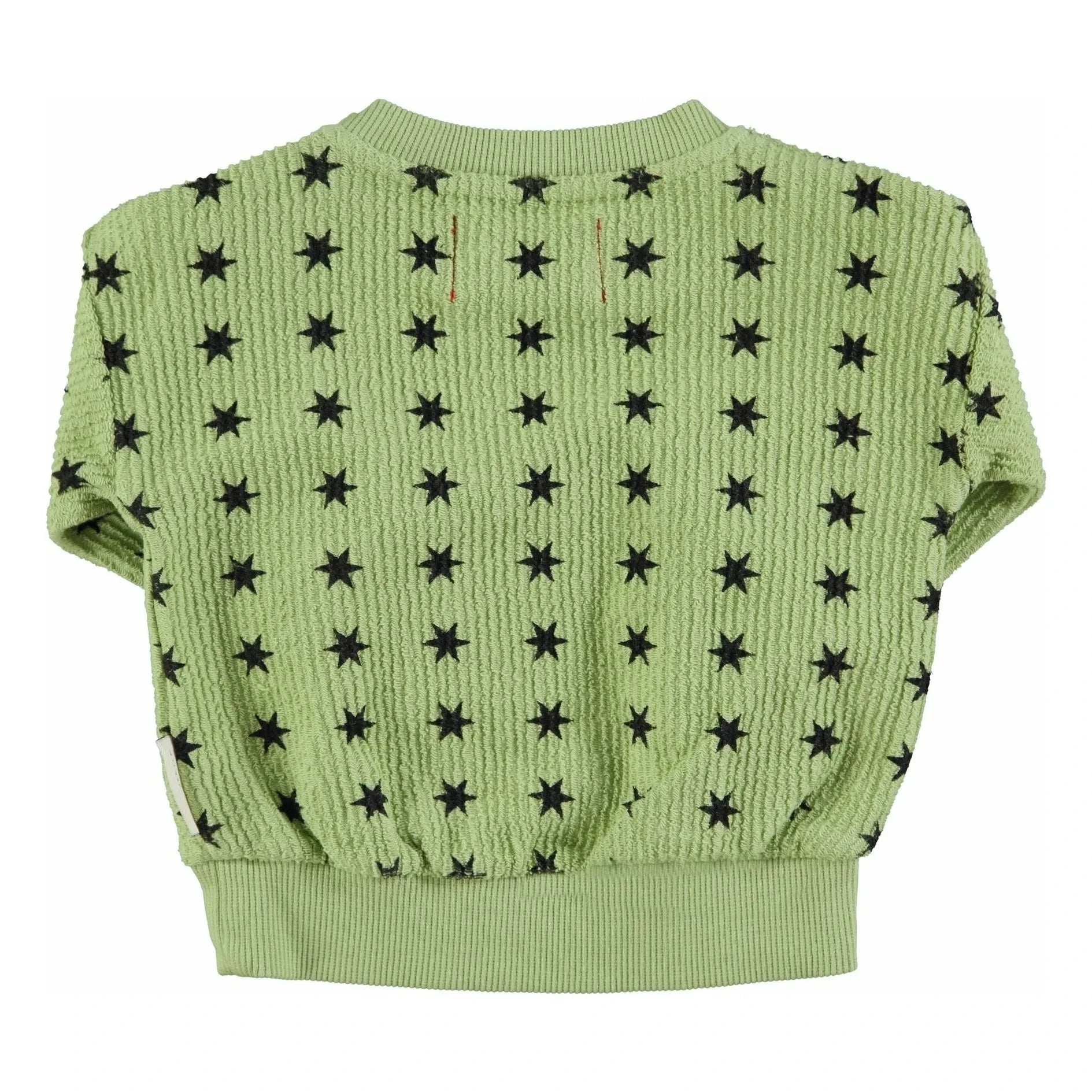 Piupiuchick - Ribbed Star Sweatshirt Organic Cotton | Green