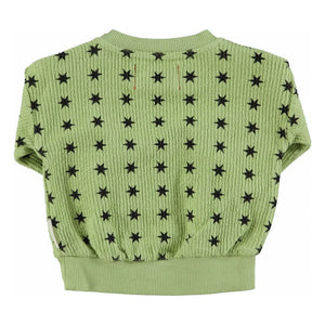Piupiuchick - Ribbed Star Sweatshirt Organic Cotton | Green
