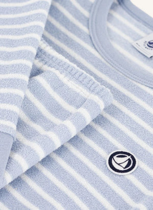 Petit Bateau - Çizgili Modal Pijama | Mavi
