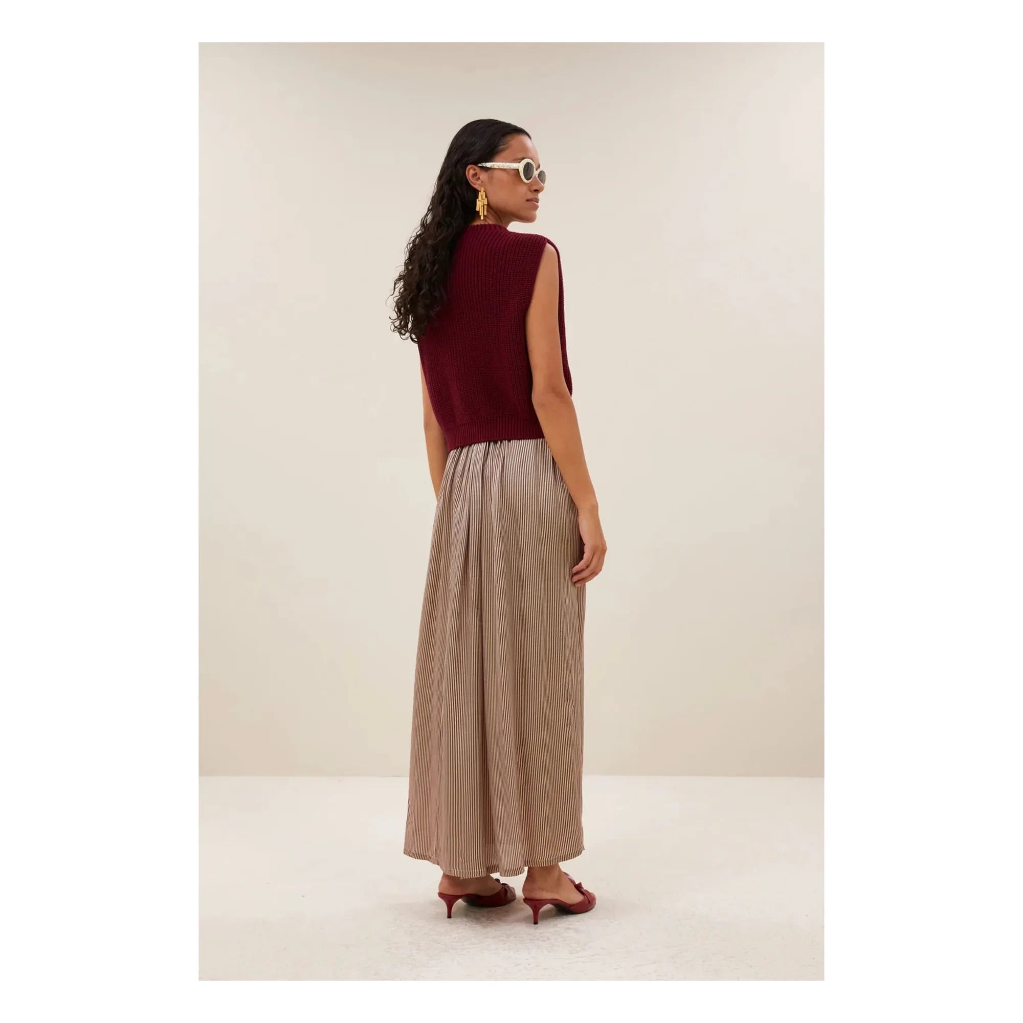 By Bar - Nori Sleeveless Sweater | Burgundy