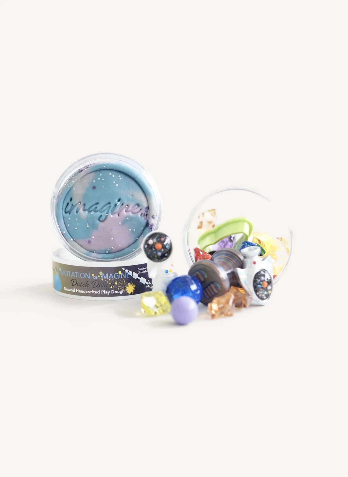Invitation to Imagine - Big Surprise Modeling Play Dough Jar - Fly Me to the Moon