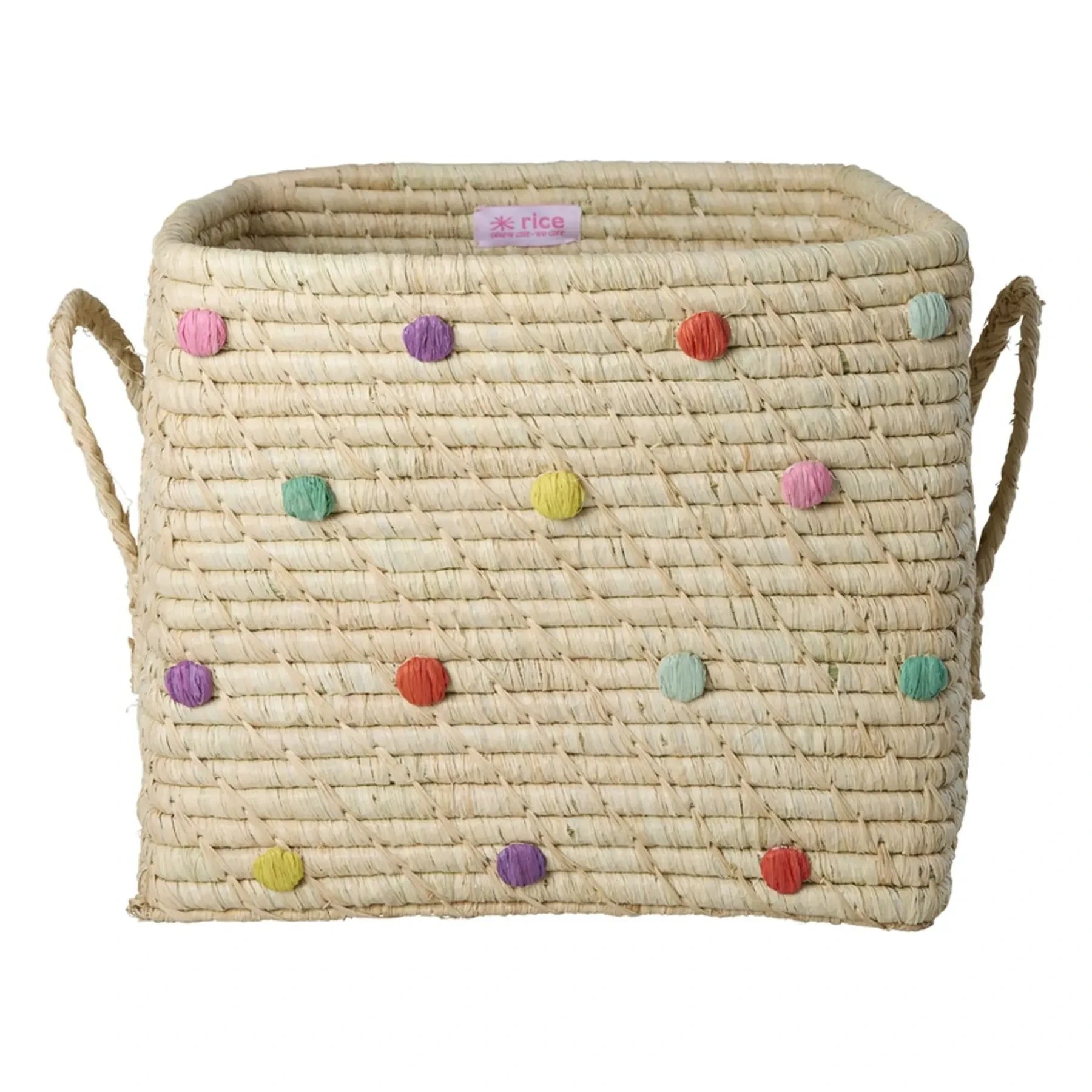 Rice - Wicker Storage Basket Pois