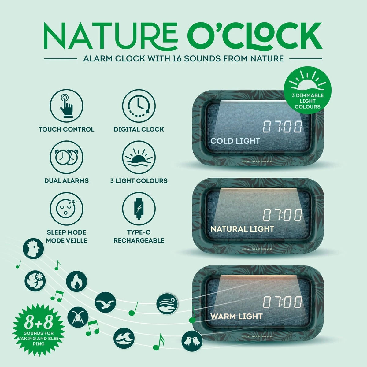 Legami - Sounds--nature alarm clock