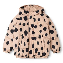Liewood - Adelina Leopard Print Puffer Jacket Made From Recycled Fibers | Light Pink