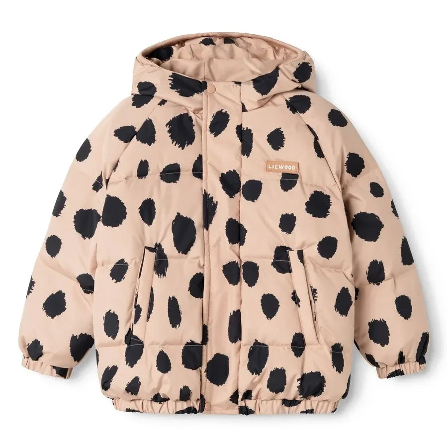 Liewood - Adelina Leopard Print Puffer Jacket Made From Recycled Fibers | Light Pink