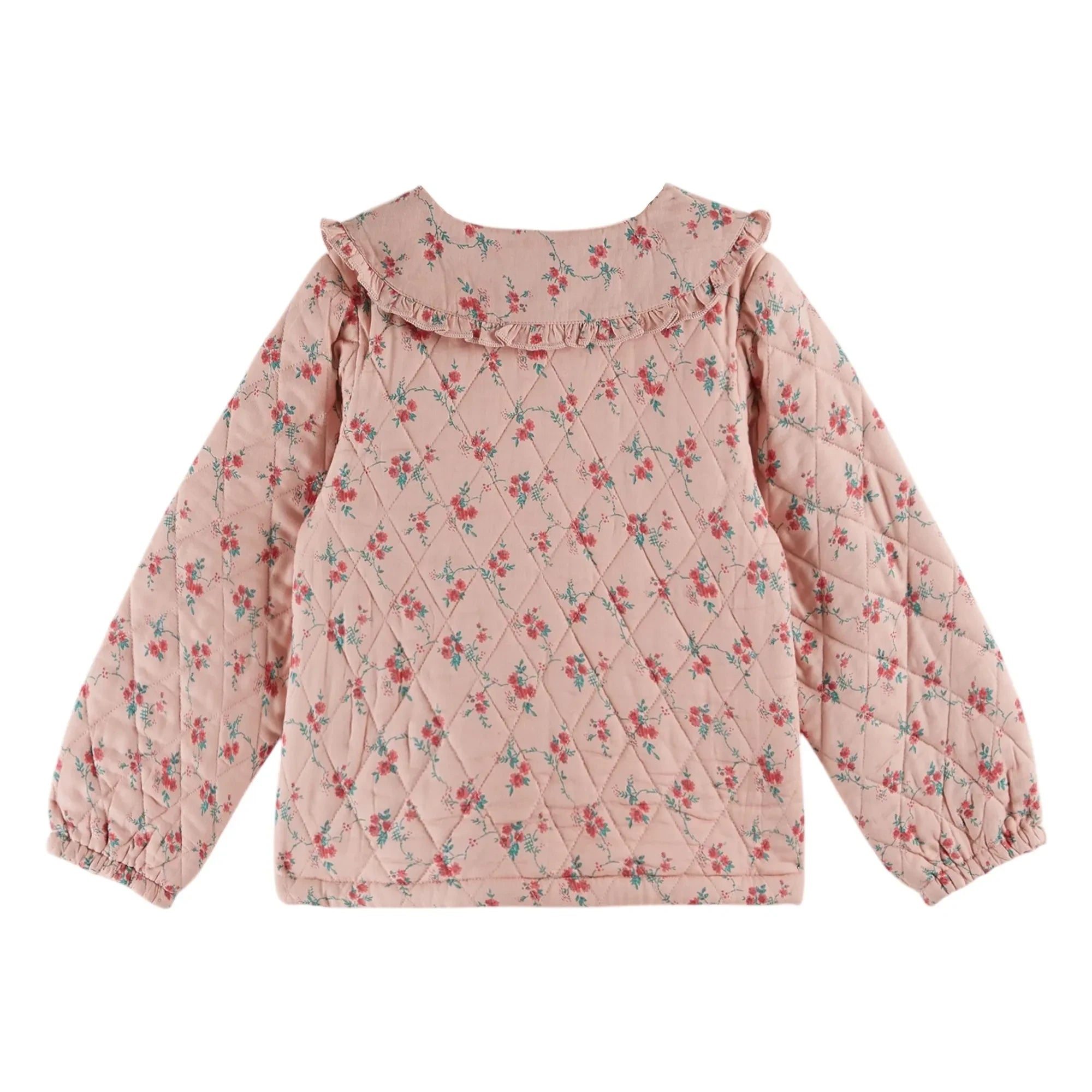 Emile et Ida - Floral Pattern Quilted Jacket | Pink