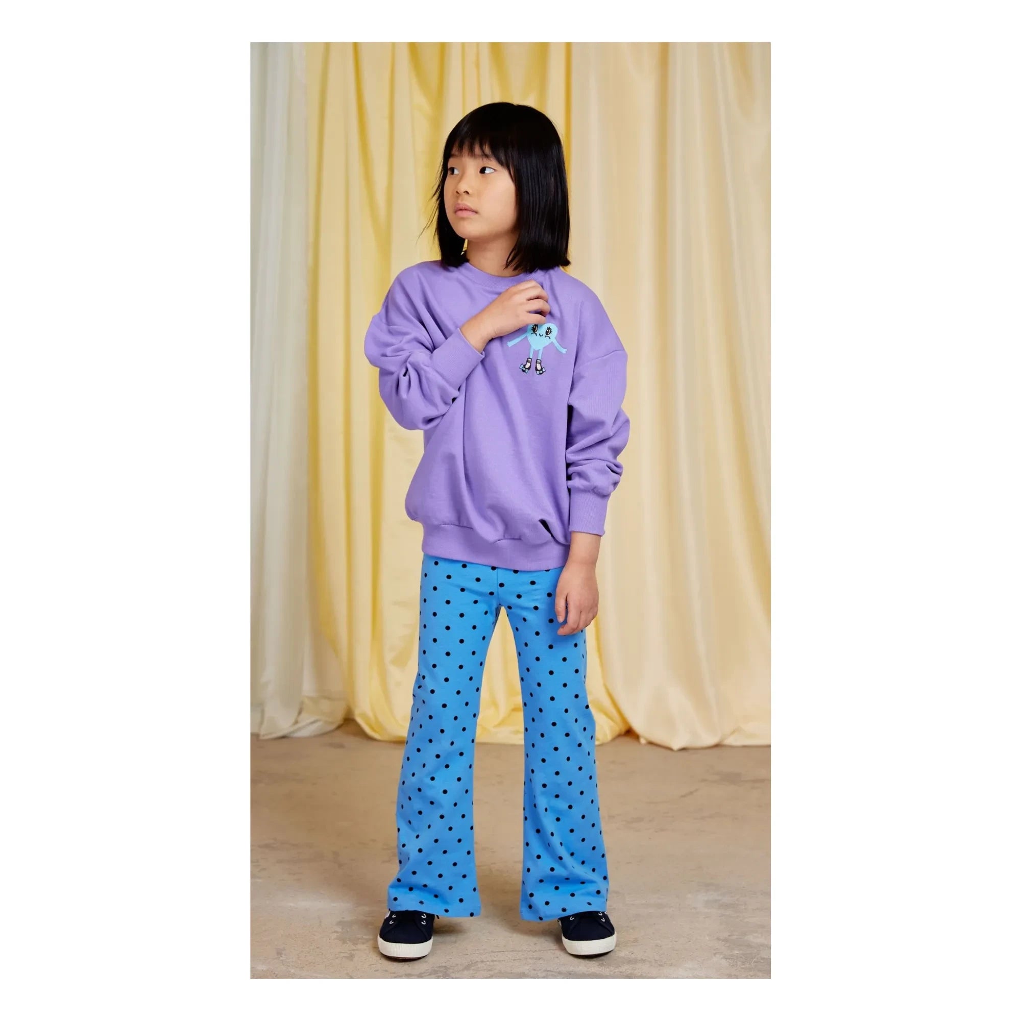 Mini Rodini - Sweat Heart Organik Pamuk | Mor