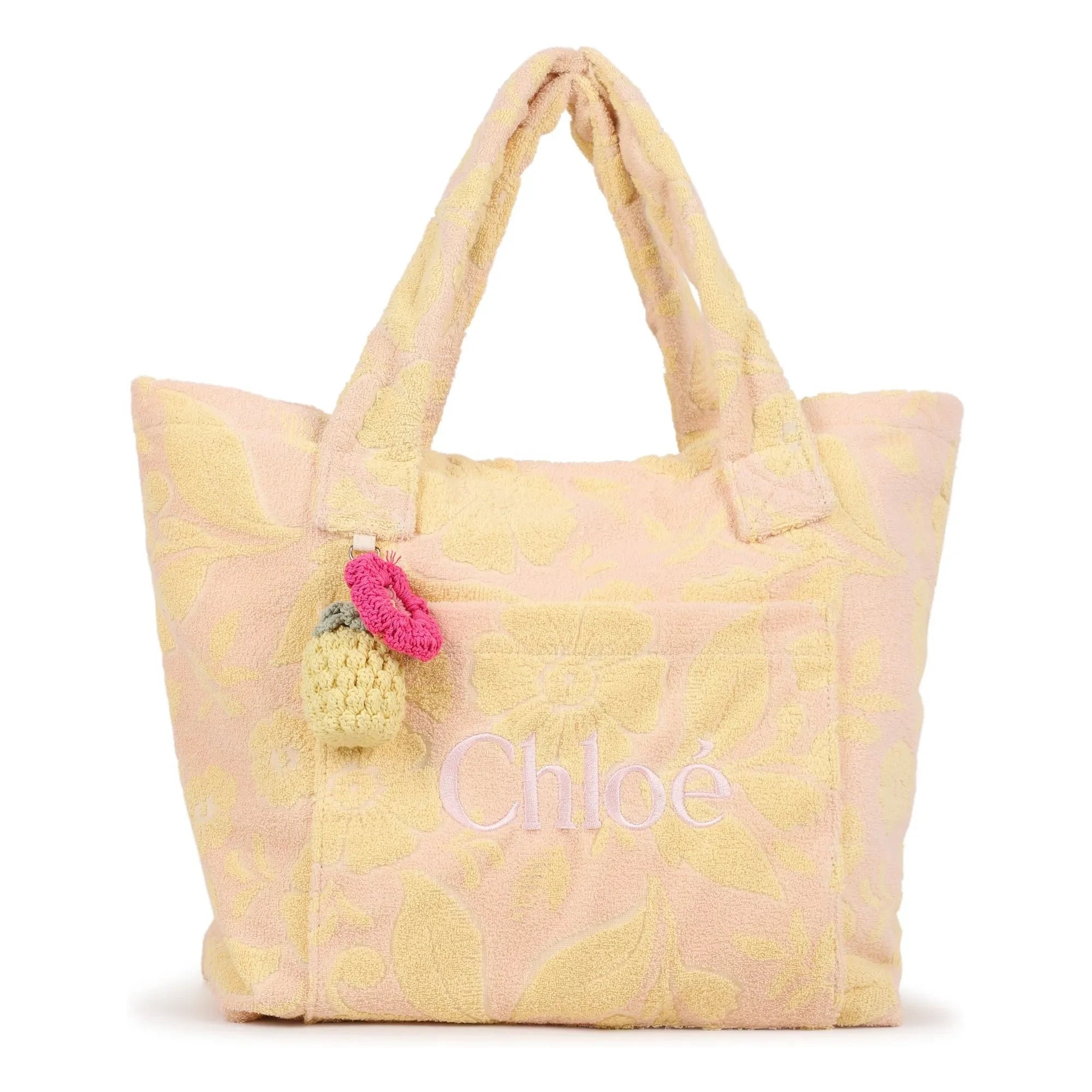 Chloé - Jacquard Sponge Bag | Peach