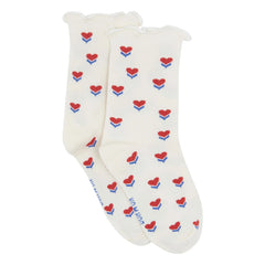 Bonton - Mini Heart Socks | Ivory