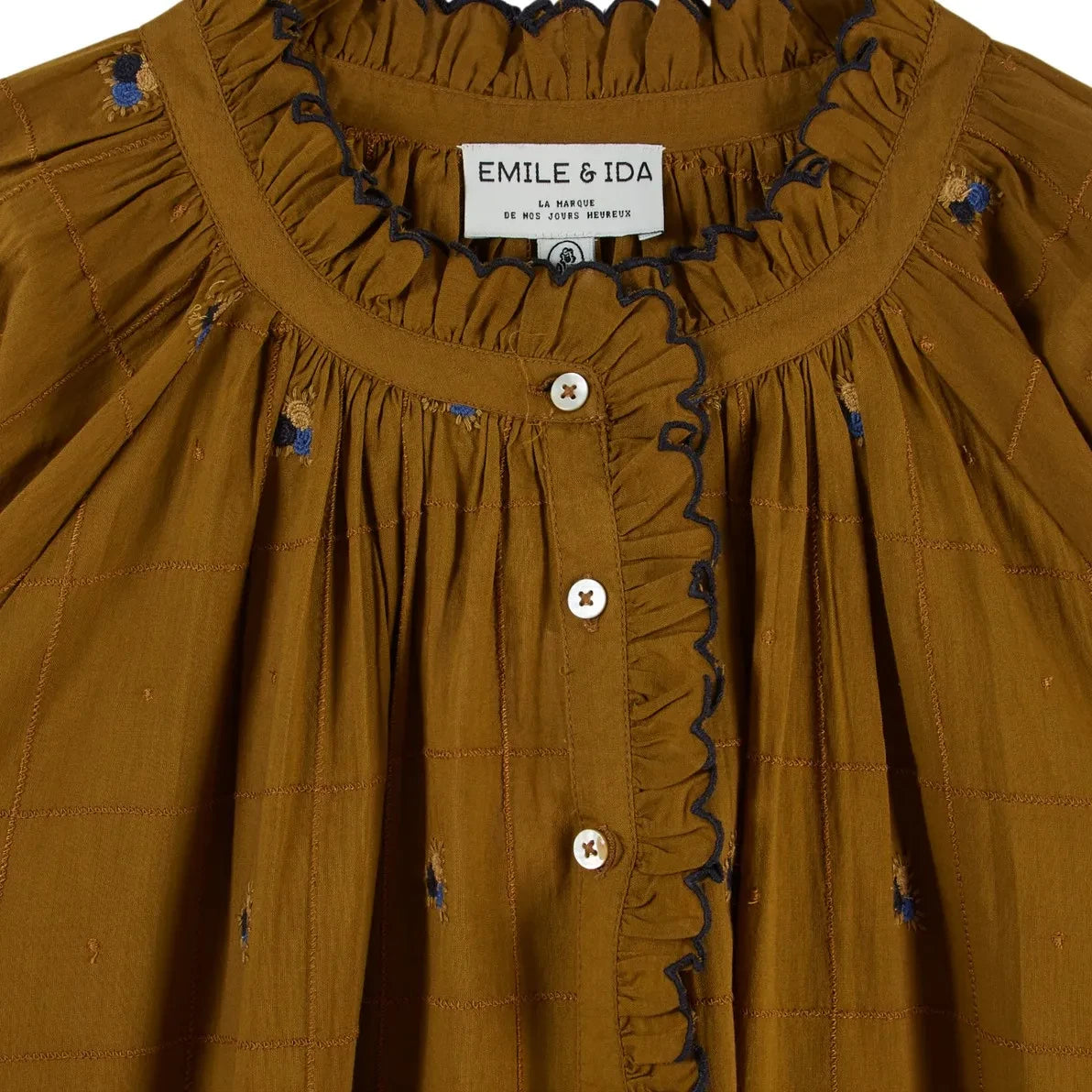 Emile et Ida - Vintage Elyana bluz | Taupe kahverengi
