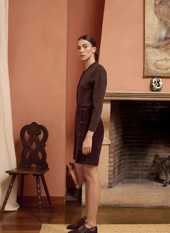 Maria de la Orden - Silene Cotton Bermuda Shorts | Chocolate