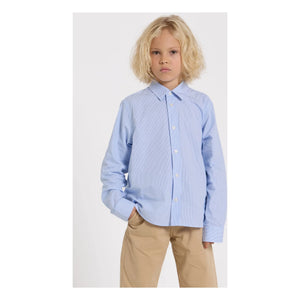 Smallable Kid - Zak Striped Shirt | Light Blue