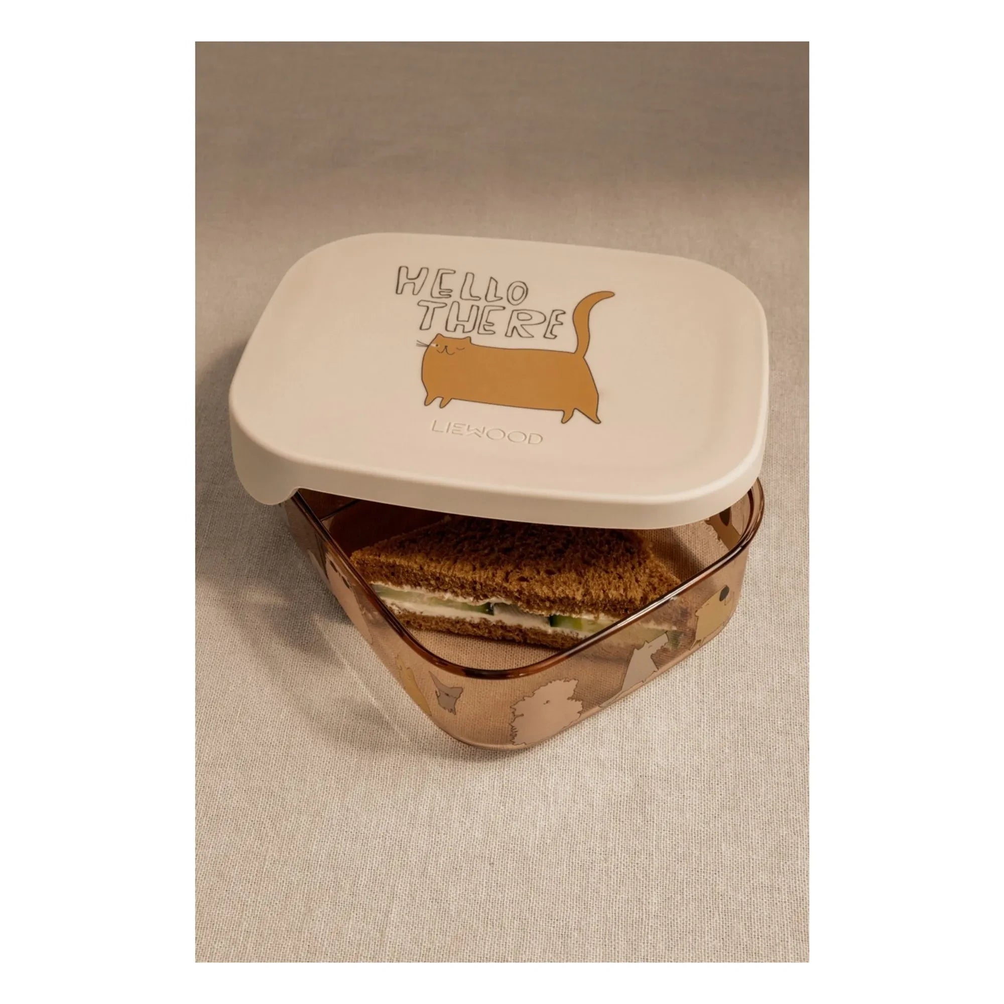 Liewood - Arthur Tritan Lunchbox | Cats and Dogs/Sandy