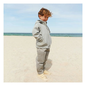 Wheat - Bofo Striped Organic Cotton Jacket | Gray