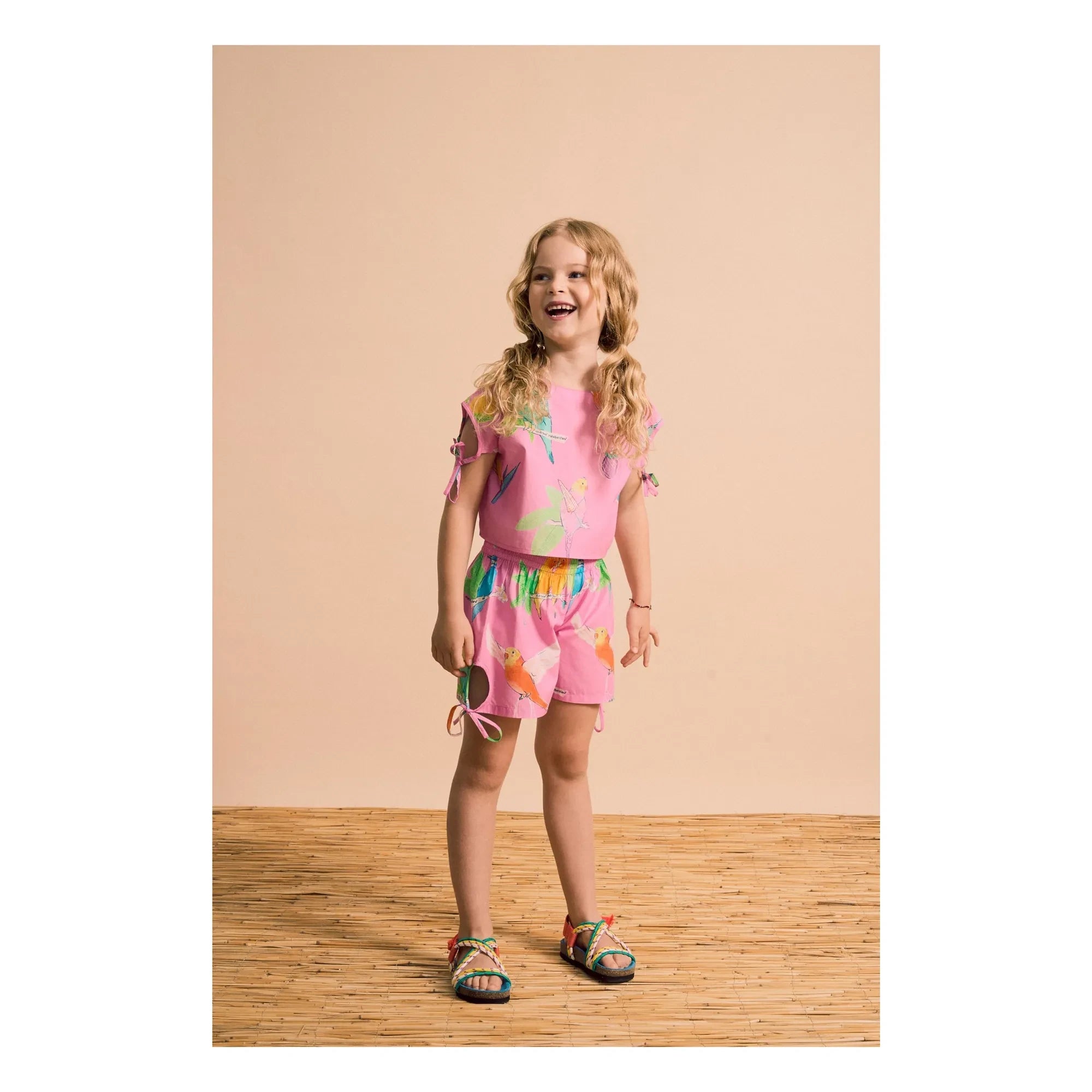 Maison Mangostan - Short Oiseaux | Pink