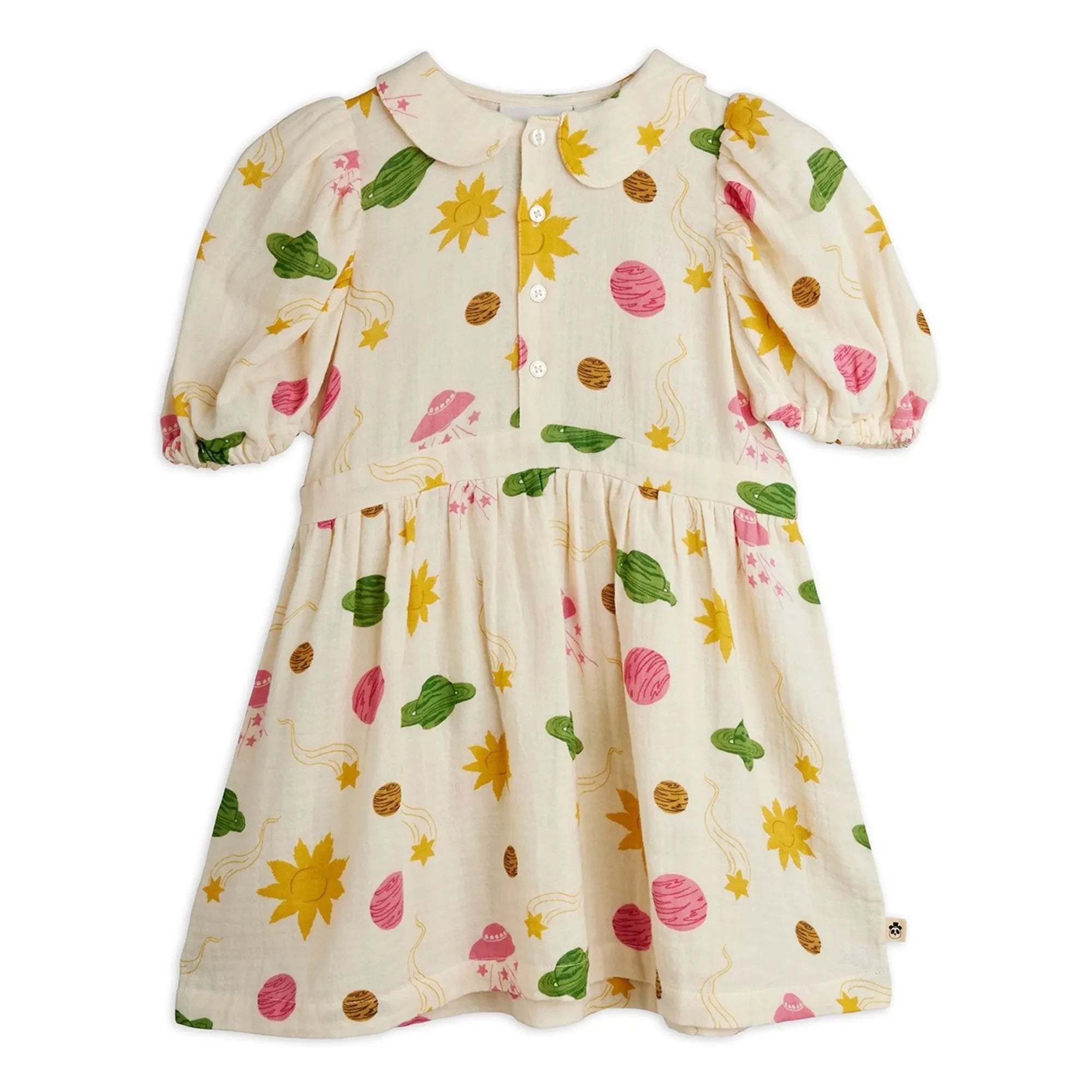 Mini Rodini - Organic cotton gauze dress | Ecru