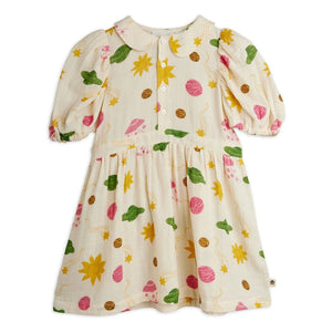 Mini Rodini - Organic cotton gauze dress | Ecru