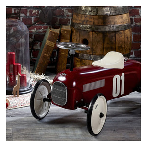 Vilac - Metal Car Toy with Attachments | Burgundy