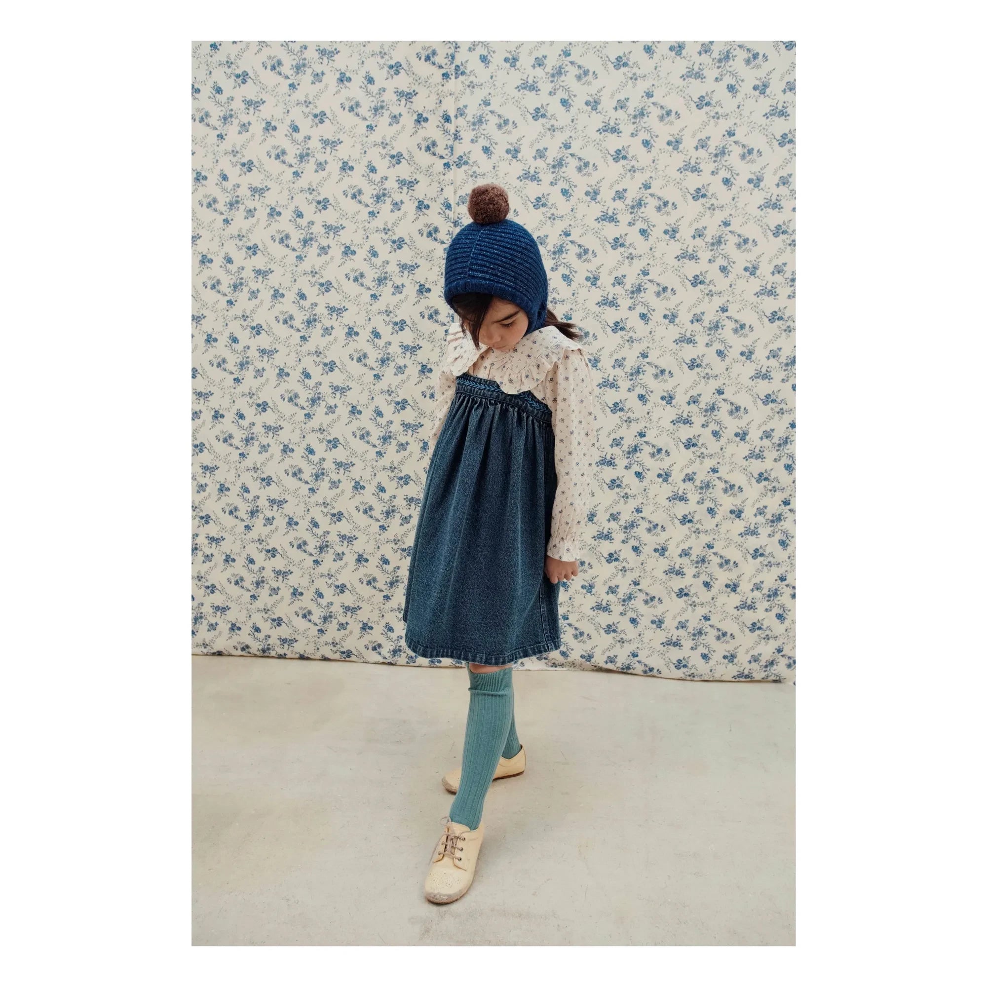 Emile et Ida - Strapless Jean Dress | Blue