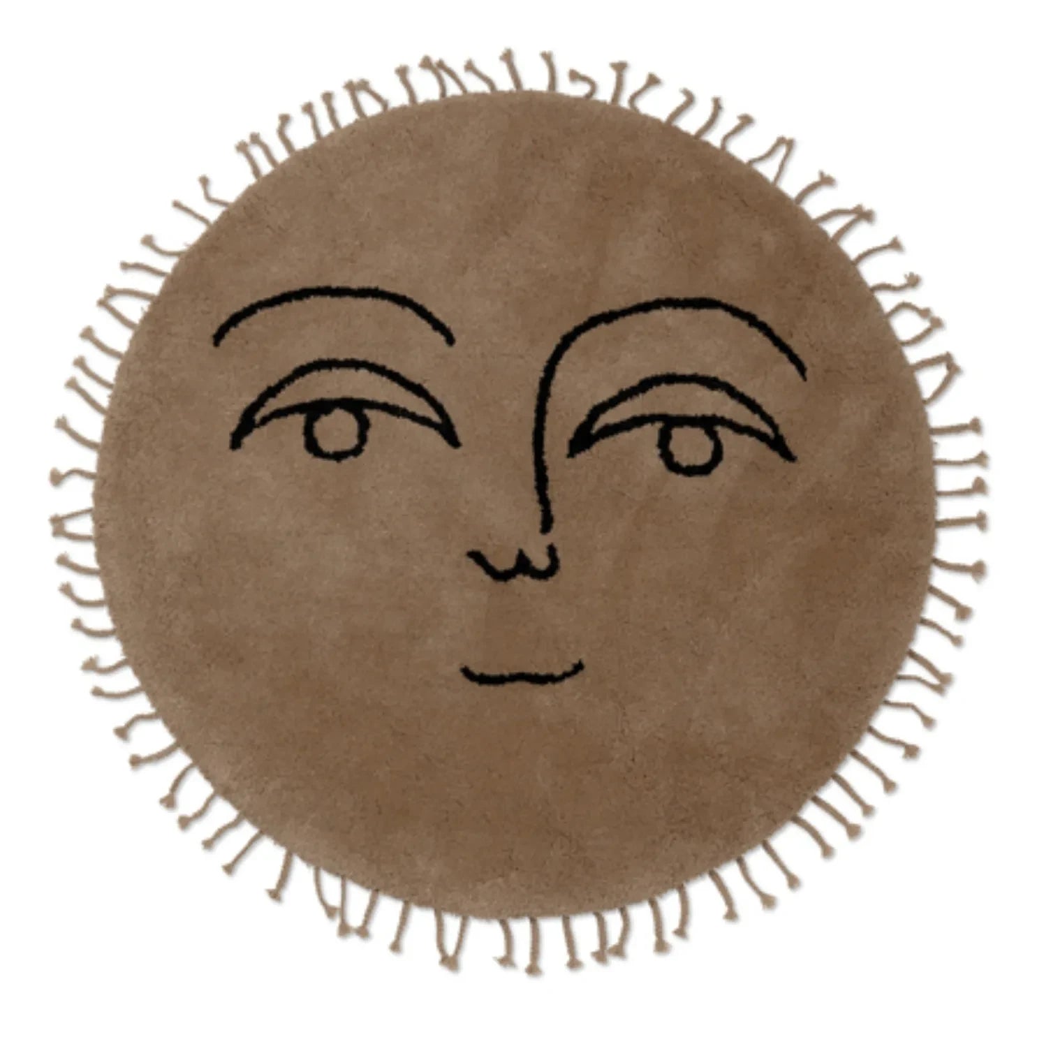 Ferm Living Kids - Püsküllü Güneş Halısı