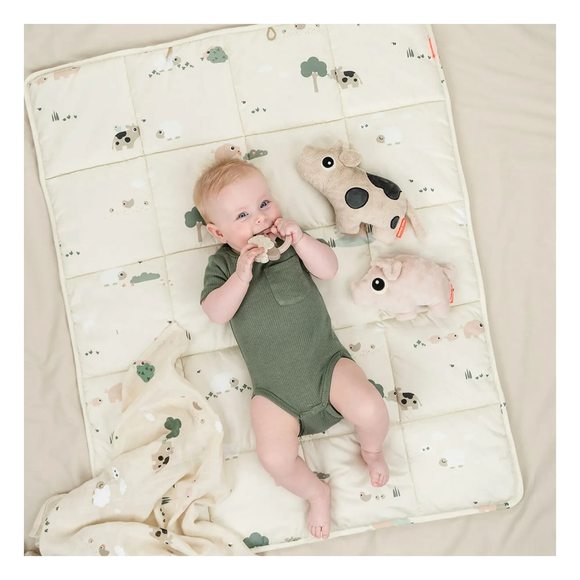 Done by Deer - Tiny Farm Play Mat | Sand