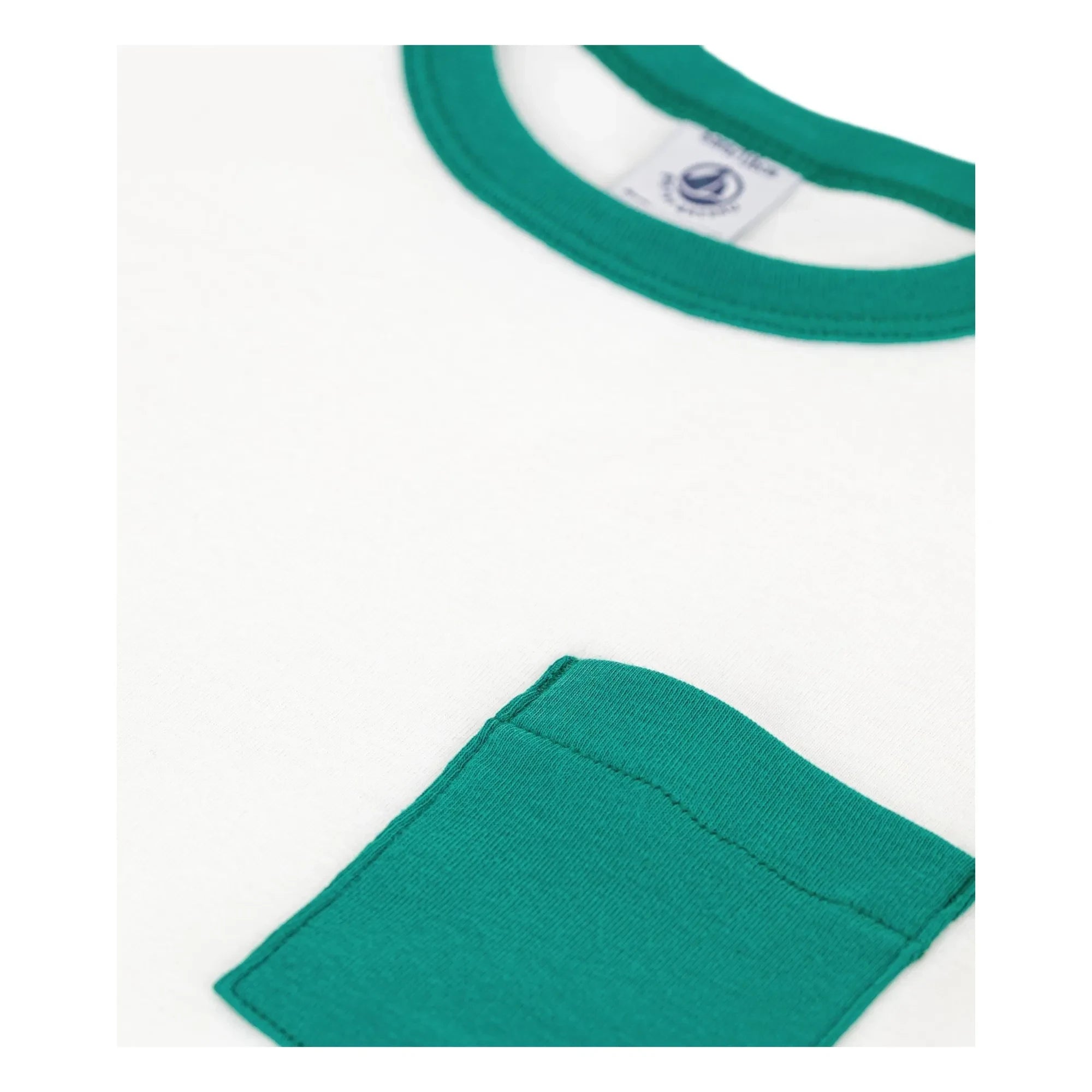 Petit Bateau - Renk Bloklu Geniş Tişört | Beyaz