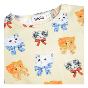 Molo - Lue Cats Organik Pamuk Pijamalar | Beyaz - Kırık Beyaz
