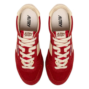 Autry - Windspin Low Two-Tone Suede and Leather Sneakers | Red