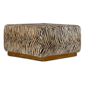 The Socialite Family - Rotondo velvet tiger pouf | Tiger