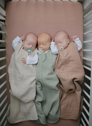 Mushie - Lightweight sleeping bag, made of organic cotton | Powder Pink
