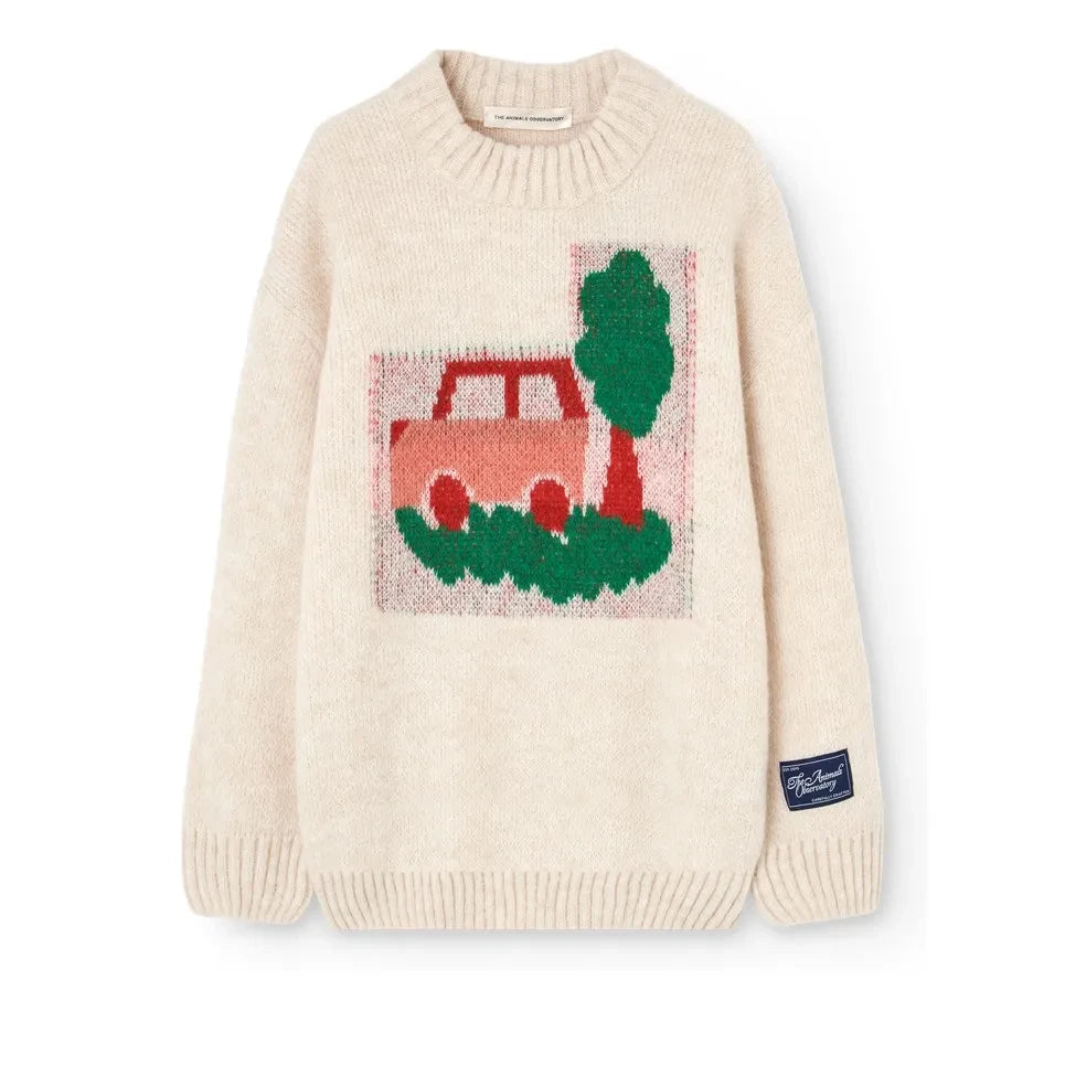 The Animals Observatory - Boxfish Car Sweater | Cream