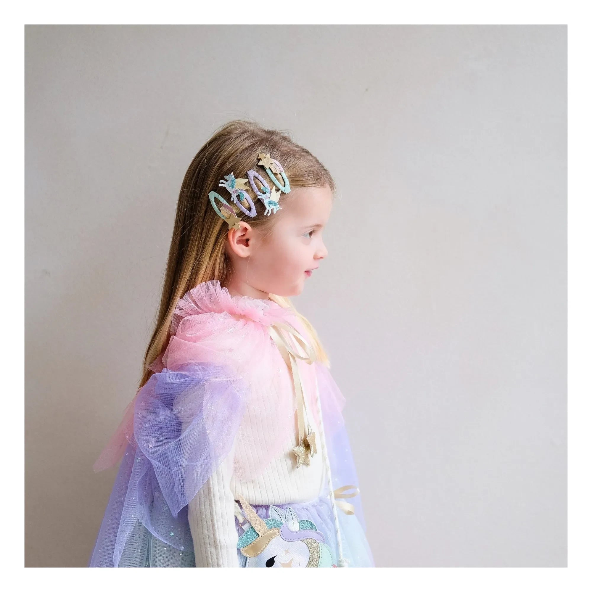 Mimi & Lula - Set of 4 Unicorn Hair Clips | Lilac
