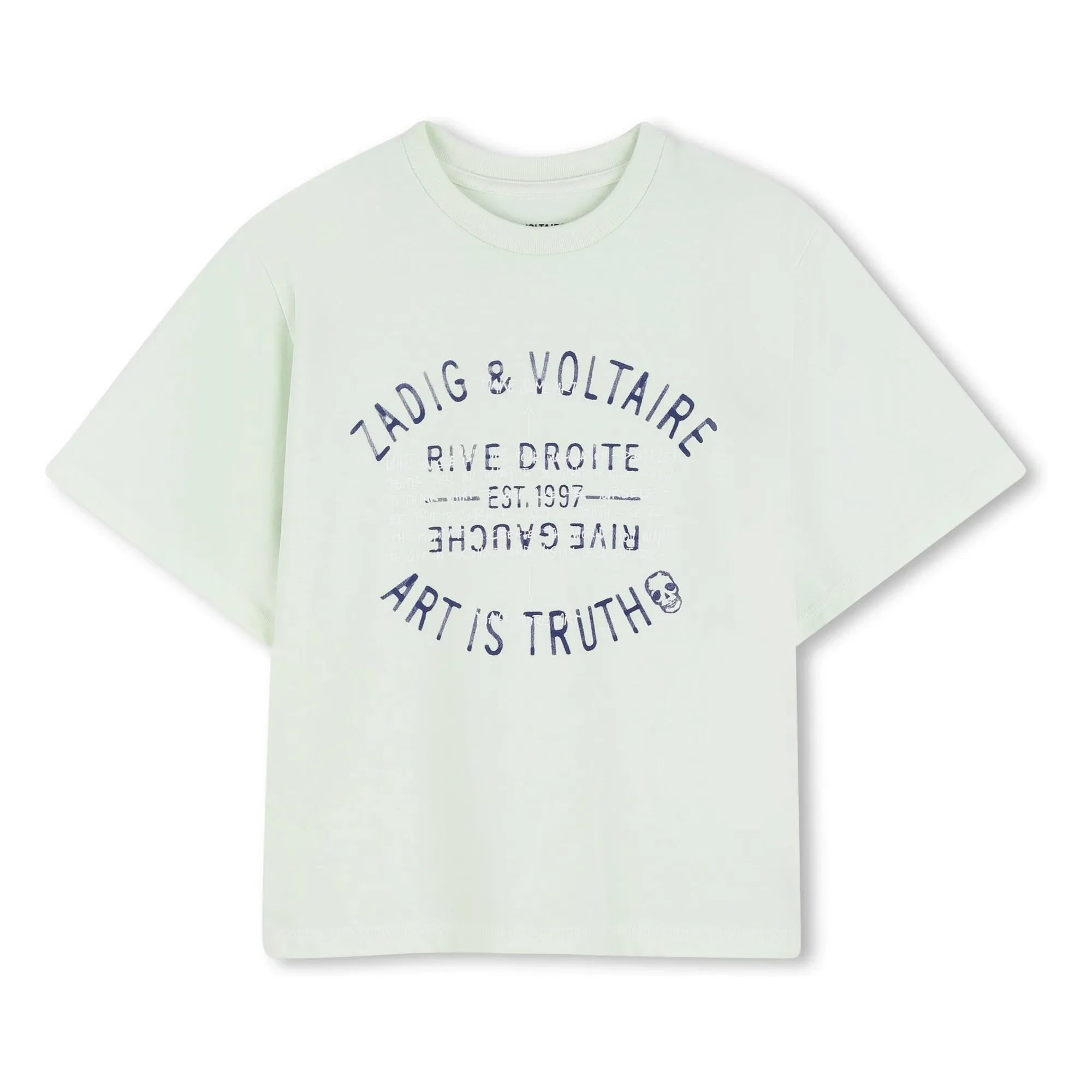 Zadig & Voltaire - Art Is Truth Faded Logo T-Shirt | Faded Green