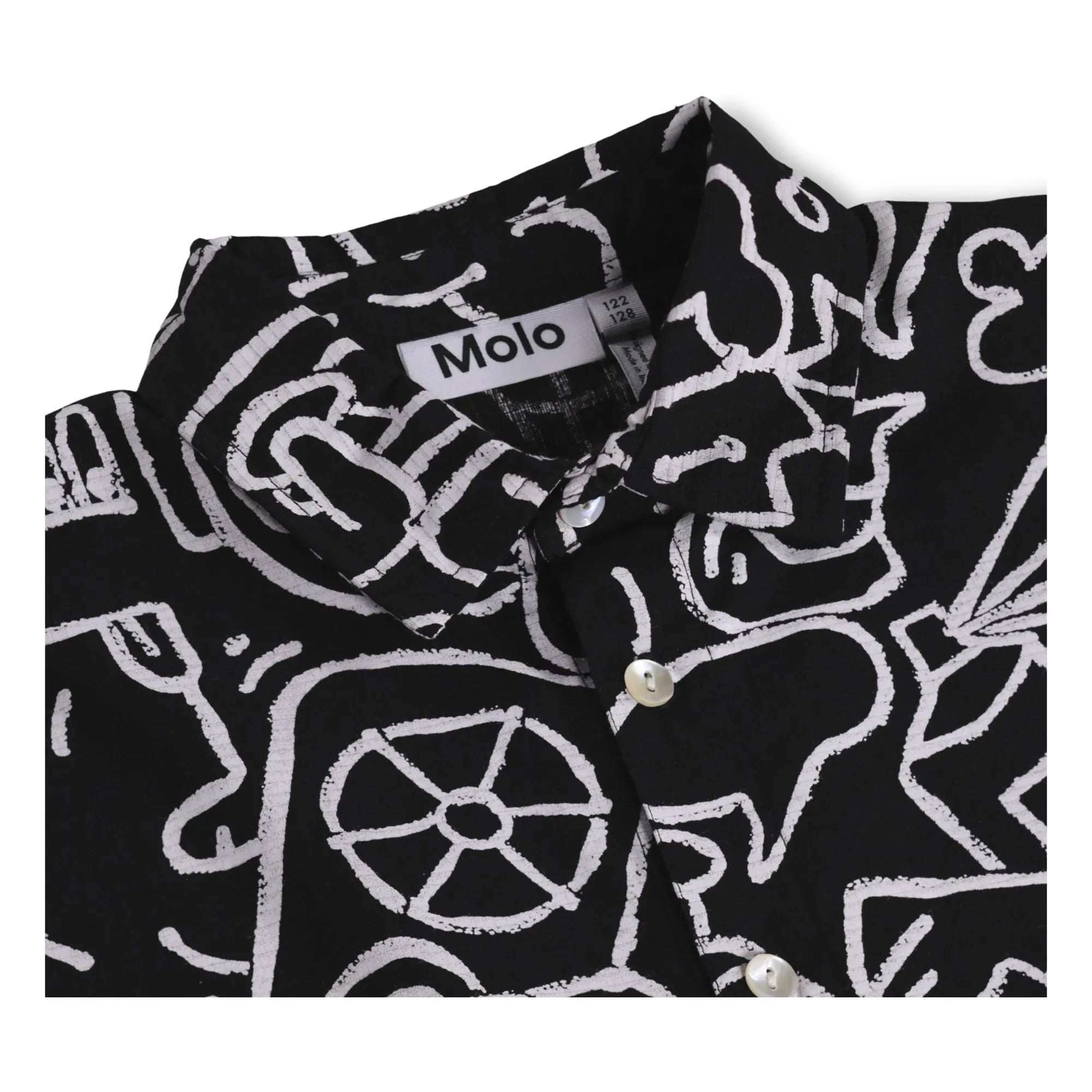 Molo - Richie Doodles Organic Cotton Shirt | Black