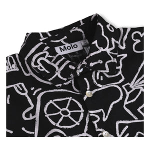 Molo - Richie Doodles Organic Cotton Shirt | Black