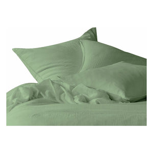 Haomy - Almond green pamuk voile Dili yastık kılıfı