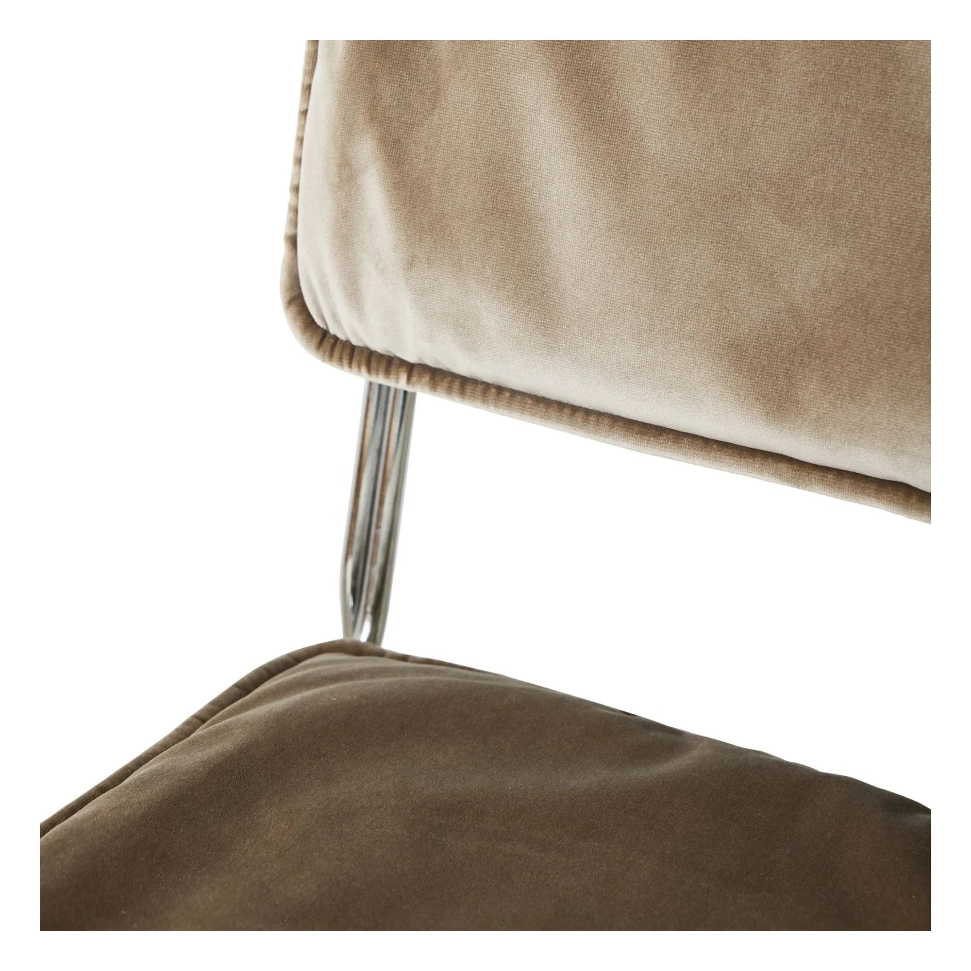 HKliving - Set of 2 Infinity Velvet Chairs | Mink brown