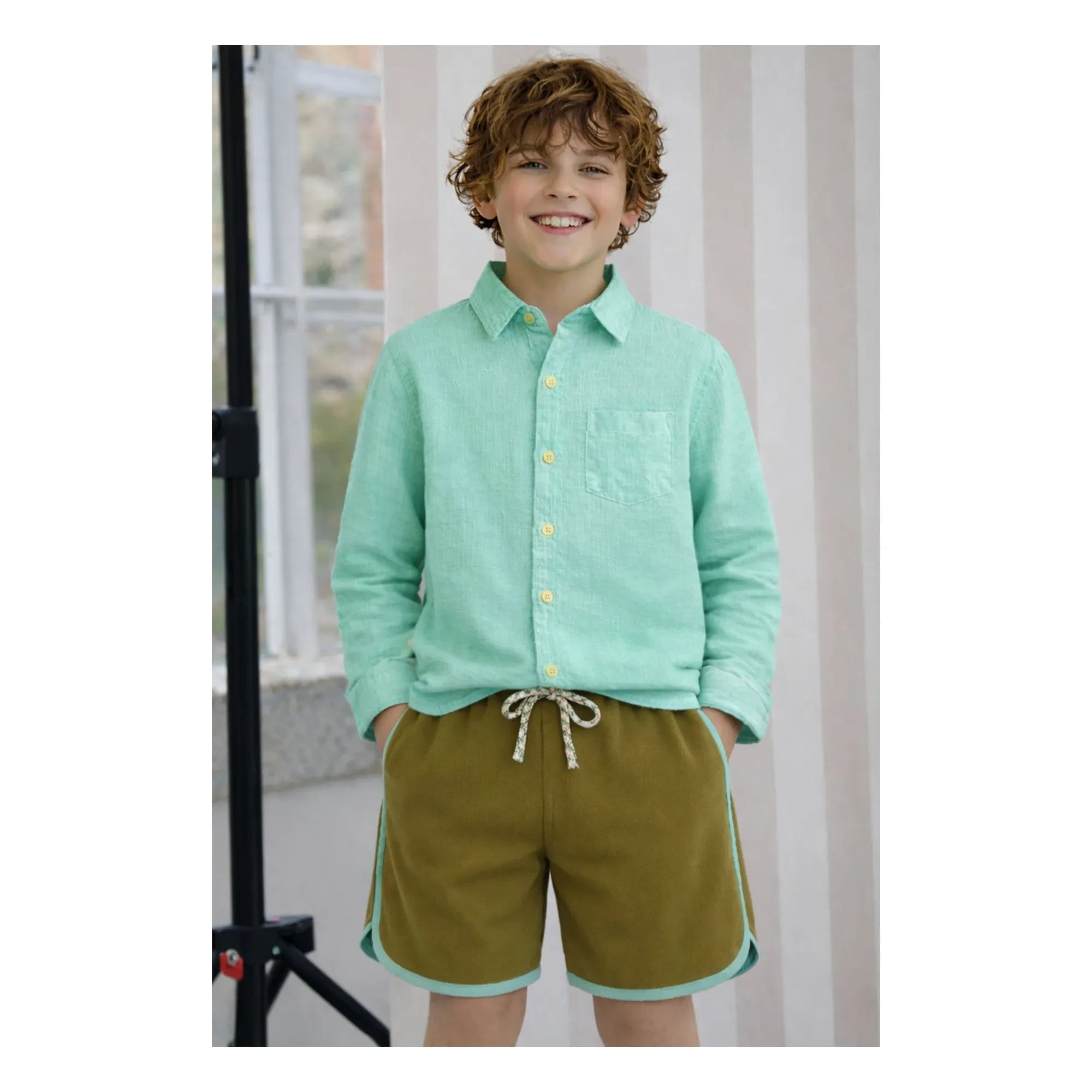 Lililotte - Constantin Organic Cotton Gauze Shirt | Mint Green