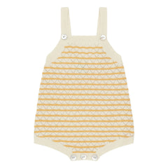 FUB - Organic Cotton Fine Knit Striped Pointelle Tote Bag | Yellow